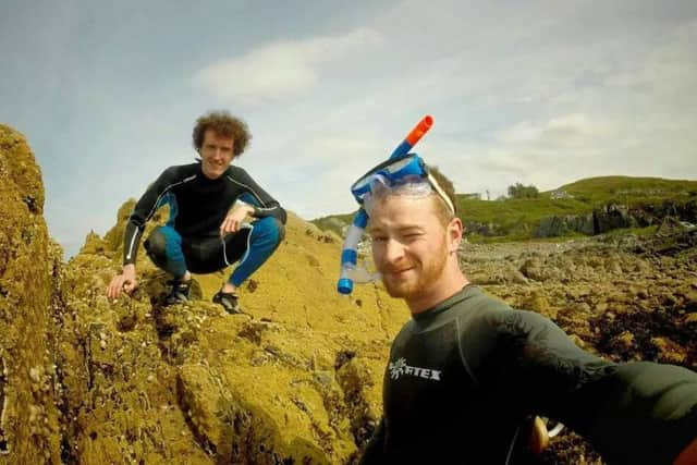 Andrew O'Donnell (right) is directing the film, which stars Blane Abercrombie (left)