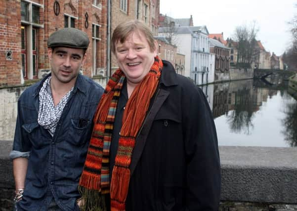 Irish actors Colin Farrell, left, and Brendan Gleeson. Picture: AP