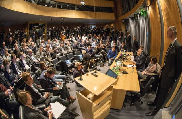 Sepp Blatter was in defiant mood when he  faced the media. Picture: AP