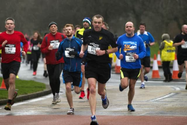 Runners pounded the pavements of Holyrood Park. Picture: Lesley Martin