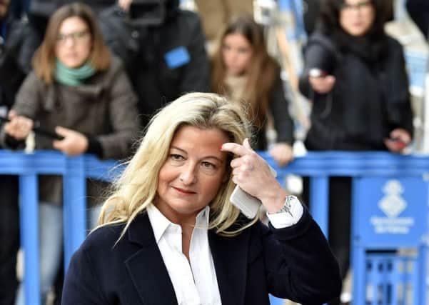 Princess Cristina de Borbon arrives at the court in Palma de Mallorca. Picture: Getty Images