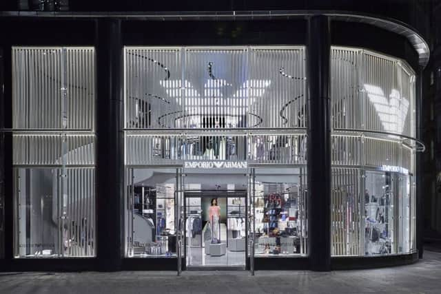 Emporio Armani's new store in Glasgow