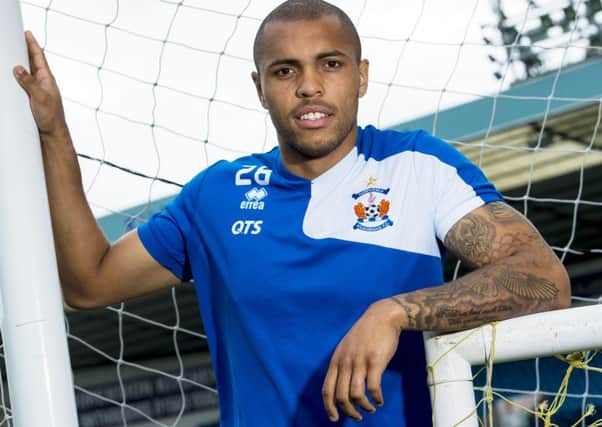 28/08/15 
 RUGBY PARK - KILMARNOCK 
 Kilmarnock's Josh Magennis preview his side's Ladbrokes Premiership game against Motherwell this weekend