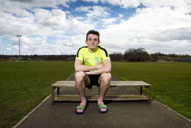 Hibernian's John McGinn also has his eye on the Scotland friendlies at the end of the season. Photograph: SNS