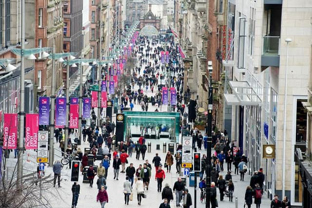 The first incident happened at around 3pm on Thursday when a 59-year-old women was targeted at the HSBC cash machine on Glasgows Buchanan Street. Picture: John Devlin