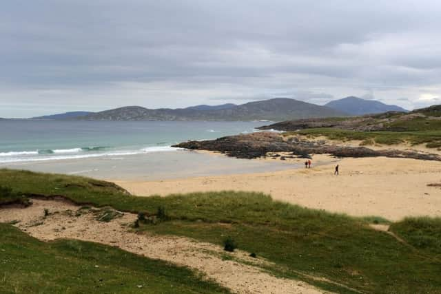 Taransay, the 3445-acre island off west Harris made famous by the BBC Castaway reality TV series. Pictured is the isle of Taransay in the distance as seen from Borve on the Isle of Harris. Picture: Jane Barlow