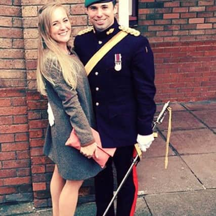 Captain David Seath with partner Gaby Schoenberger who has said his death has left a "devastatingly large hole in our lives" Picture: MoD/PA Wire