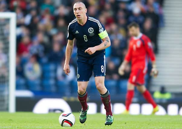 Scott Brown in action for Scotland. Picture: John Devlin