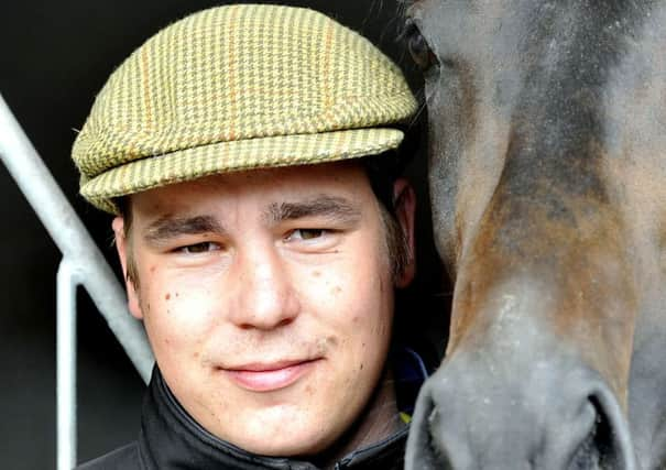 Keith Dalgleigh saddles Clem Fandango at Catterick. Picture: Lindsay Addison