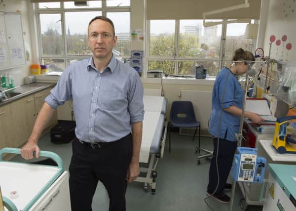 David Wilson at the Royal Hospital for Sick kids, Edinburgh.  Picture Ian Rutherford