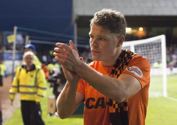 John Rankin after United were relegated at Dens Park. Picture: SNS