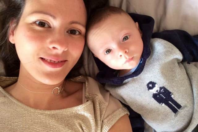 Sarra Hoy with her son, Callum