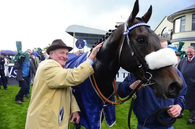 Trainer Kevin Prendergast celebrates Awtaads victory in the Irish 2,000 Guineas at the  Curragh last month. Picture: PA