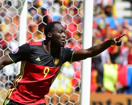 Belgiums Romelu Lukaku celebrates after scoring against Ireland in Bordeaux. Picture: Emmanuel Dunand