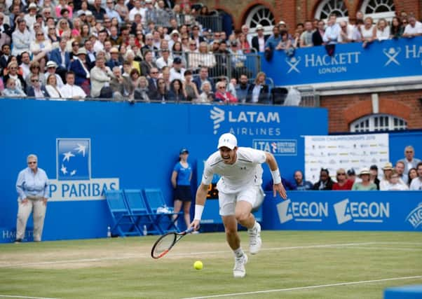 Andy Murray was forced to fight back from a set down against Milos Raonic. Picture: AFP/Getty Images