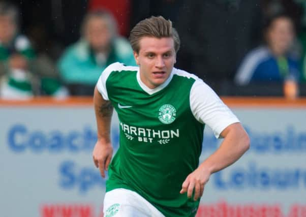 Jason Cummings in action for Hibernian away at Berwick Rangers. Picture: SNS Group