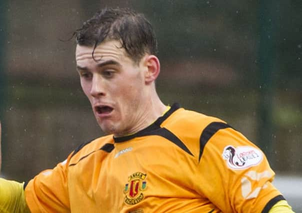 Annan striker Josh Todd in action against Morton