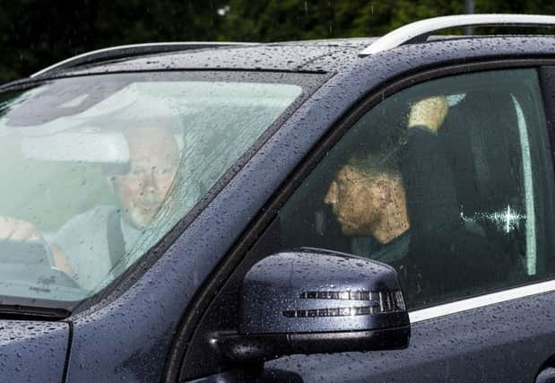 Joe Garner arrives at the Rangers Training Centre on Friday night. Picture:  Paul Devlin/SNS