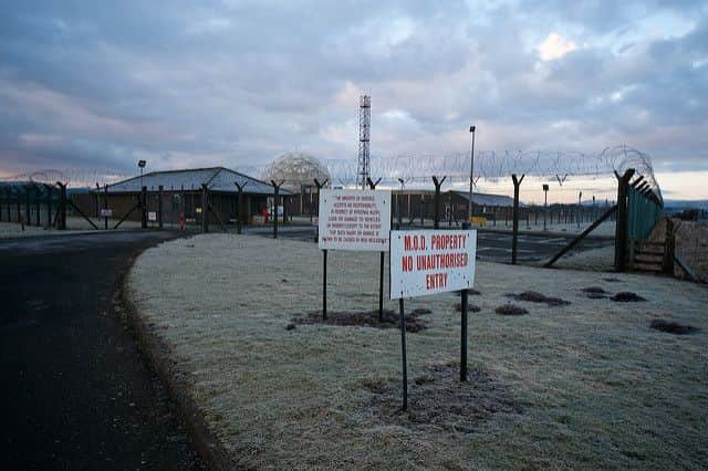 The entrance to the base at Balado Bridge in Kinross-shire