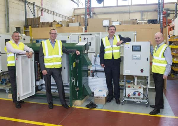 From left: ID Systems managing director Iain Doherty, UKSE investment executive Gordon Jamieson, UKSE regional executive Scott Webb and ID Systems finance director Stuart Devine. Picture: Contributed