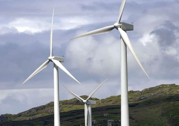 Some of the wind turbines at the Beinn An Tuirc wind farm on the Kintyre peninsula. Picture: Ben Curtis