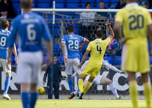 St Johnstone's Graham Cummins scores the first goal