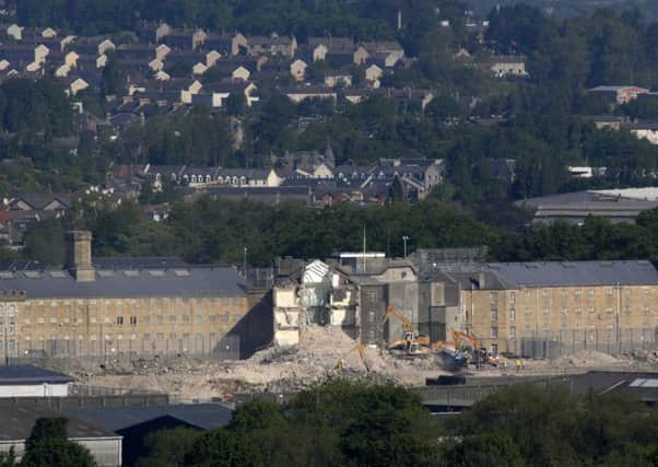 A view of Perth from the South with the prison in the foreground.