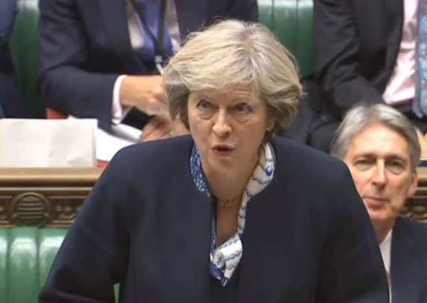 Prime Minister Theresa May speaks during Prime Minister's Questions. Picture: PA