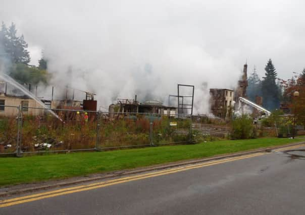 The former sanitorium was hit by fire late last Thursday