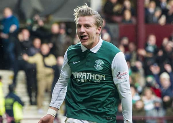 Hibernian's Jason Cummings is suffering through a goal drought. Picture: SNS