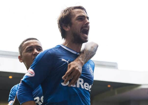 Niko Kranjcar celebrates scoring in the recent win over Partick Thistle. Picture: SNS