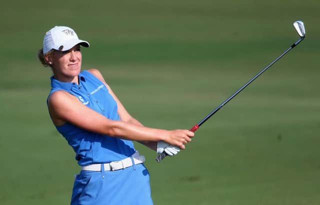 Iceland's Olafia Kristinsdottir leads the Fatima Bint Mubarak Ladies Open at the halfway stage. Picture: Getty Images