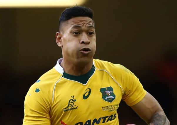 Israel Folau is a dangerman. Picture: Getty