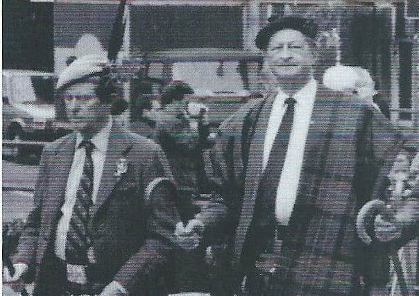 Angus Nicol, right, marching to the 1998 Oban Games as Senior Steward of the Argyllshire Gathering with Ian Duke of Argyll (President). Picture: contributed