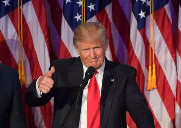 Donald Trump on election night in New York. AFP PHOTO / JIM WATSONJIM WATSON/AFP/Getty Images