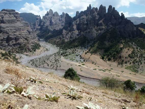 Childukhtaron Mountain, Tajikistan. Known as the 40 Maidens Nature Reserve