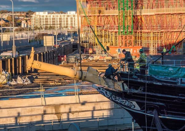 Work on the Bowsprit of The Discovery in Dundee. Picture: Contributed