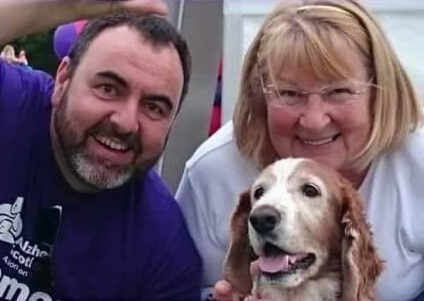 Neil with his sister at a Memory Walk this year. Picture: Contributed