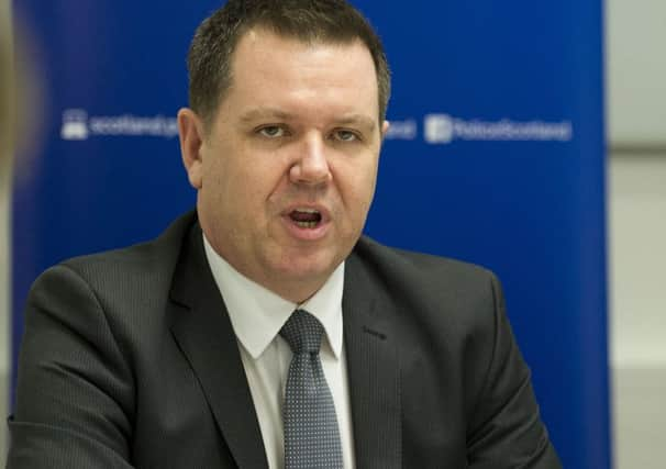 Detective Chief Superintendent Gerry McLean from OCCTU speaking during a police briefing. Picture Ian Rutherford