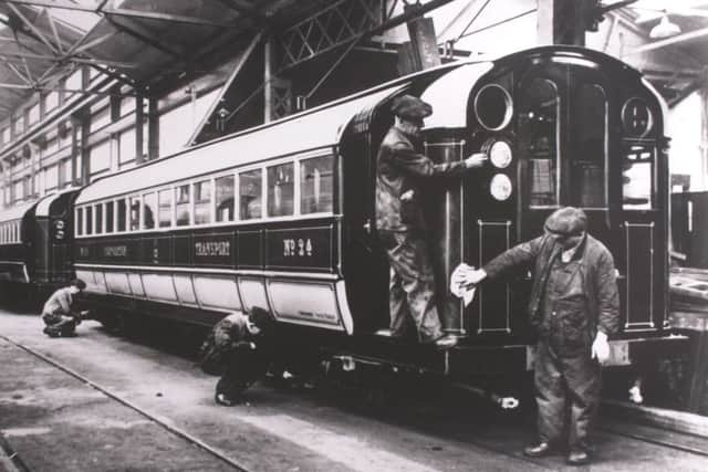 Cars in the process of conversion to electric service in 1935. Picture: Allan Milligan