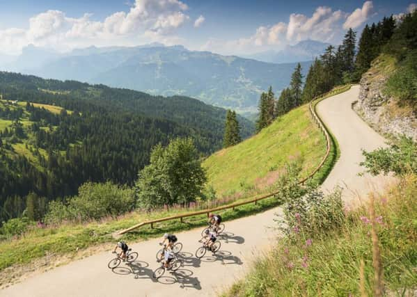 Cyclists in Morzine