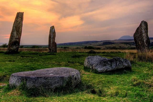 A stonce circle on Arran's Machrie Moor.