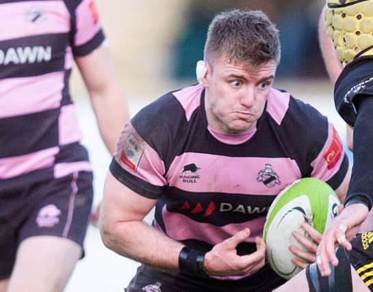 Ayr's Will Bordill crossed for Ayrs first try