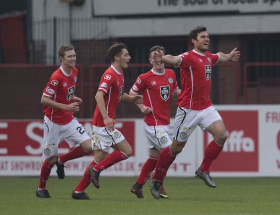 John Sutton opened the scoring against his former club in the Buddies 2-0 win. Picture: SNS/Kenny Smith