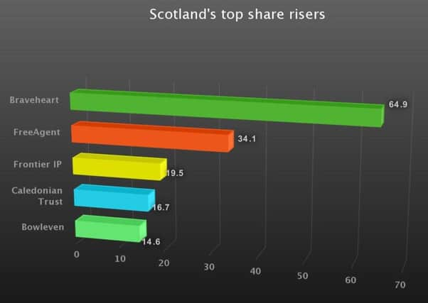 Braveheart Investment Group is January's biggest Scottish share riser. Picture: TSPL