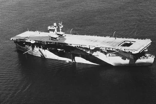 HMS Dasher sunk in March 1943 in the Firth of Clyde. Picture: Royal Navy/PA Wire