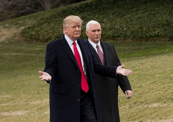 Donald Trump and his vice-president Mike Pence. Picture: Getty Images