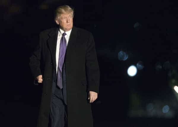 Donald Trump pictured on the South Lawn at the White House. Picture: AP