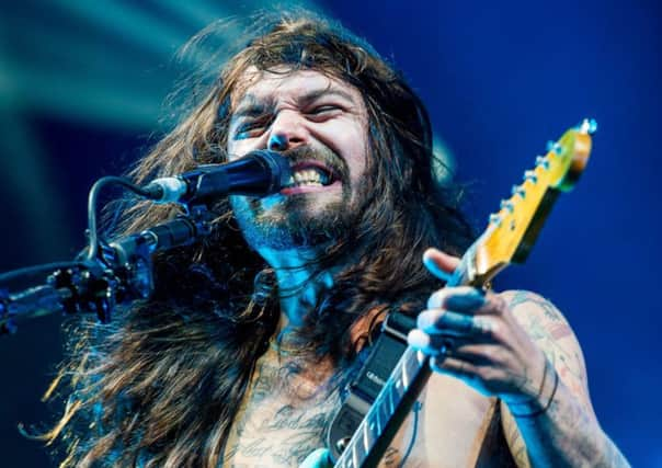 Biffy Clyro's lead singer Simon Neil at Edinburgh's Hogmanay celebrations 2016  (Photo: Ian Georgeson)