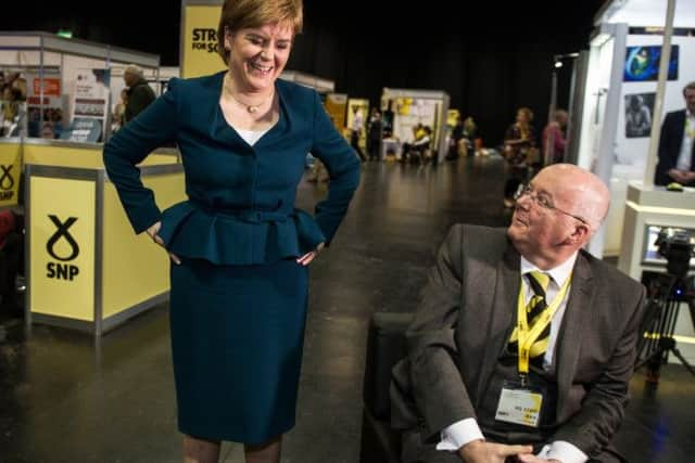 Nicola Sturgeon with husband Peter Murrell.
 Picture: PA